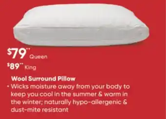 Sleep Country Wool surround pillow offer