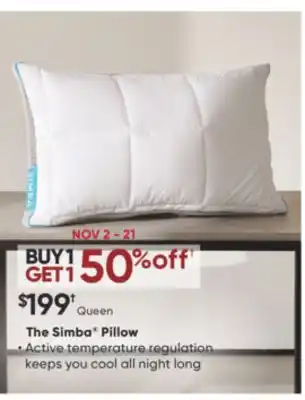 Sleep Country The simba pillow offer