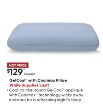Sleep Country Gelcool with coolmax pillow offer