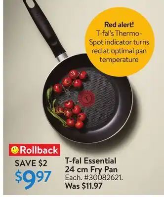 Walmart T-fal essential 24 cm fry pan offer