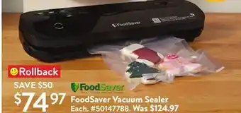 Walmart Foodsaver vacuum sealer offer