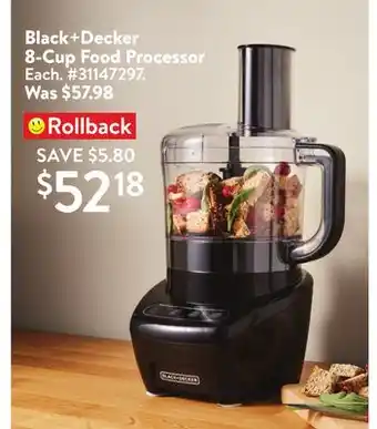 Walmart Black+decker 8-cup food processor offer