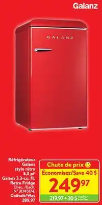 Walmart Galanz 3.3-cu. ft. retro fridge offer