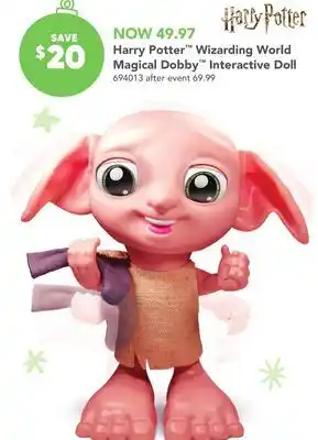 Toys R us Harry potter wizarding world magical dobby interactive doll offer