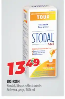 Familiprix Boiron selected syrup offer