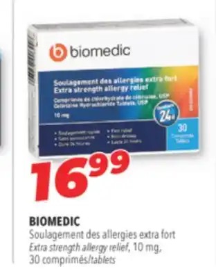 Familiprix Biomedic extra strength allergy relief 10 mg offer