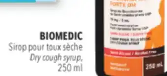 Familiprix Biomedic dry cough syrup offer