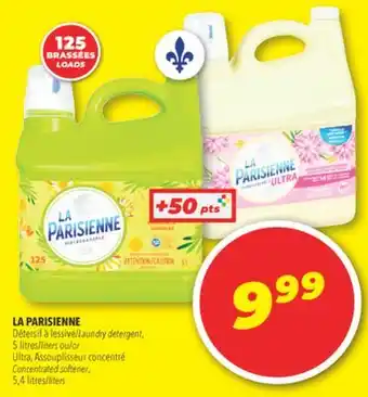 Familiprix La parisienne laundry detergent 5 litres or concentrated softener 5,4 litres offer