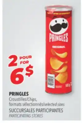 Familiprix Pringles /chips, formats /selected sizes offer