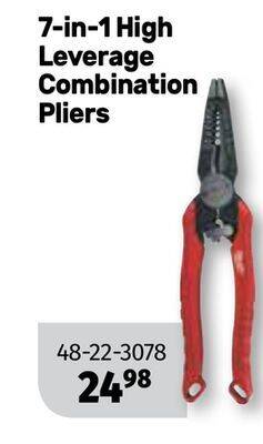 Bumper to Bumper Milwaukee 7-in-1 high leverage combination pliers offer