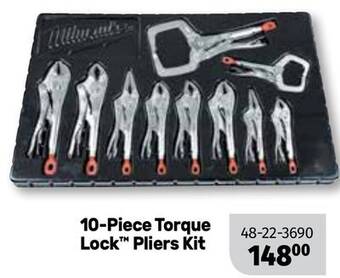 Bumper to Bumper Milwaukee 10-piece torque lock pliers kit offer