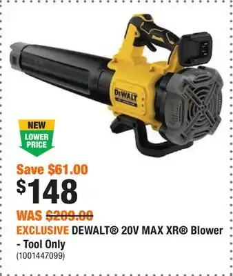 Home Depot Exclusive dewalt 20v max xr blower - tool only offer