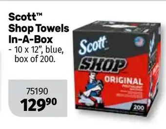 Bumper to Bumper Scott shop towels in-a-box offer