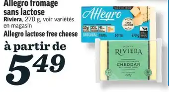 Marché Richelieu Fromage sans lactose allegro | allegro lactose free cheese offer