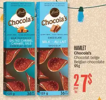 Jean Coutu Hamlet chocola's chocolat belge offer