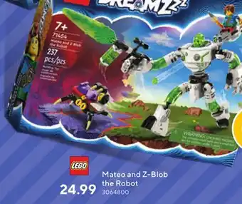 Staples Lego mateo and z-blob the robot offer