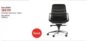Staples Gry mattr task chair - black offer