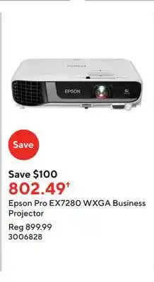 Staples Epson pro ex7280 wxga business projector offer