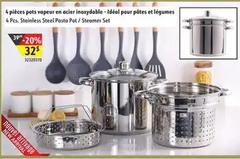 Sushi Shop 4 pcs. stainless steel pasta pot / steamer set offer