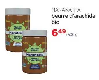 Avril Maranatha beurre d'arachide bio offer