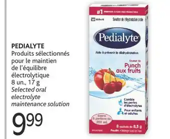 Brunet Pedialyte produits sélectionnés pour le maintien de l'équilibre électrolytique offer
