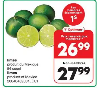 Wholesale Club Limes, 54 count offer