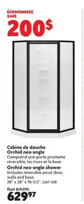 Home Hardware Orchid neo-angle shower offer