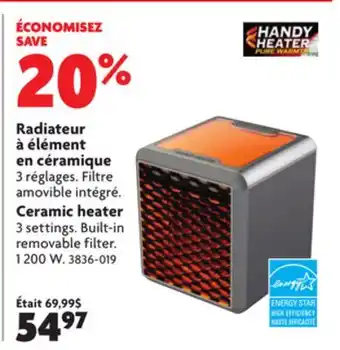Home Hardware Ceramic heater offer