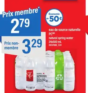 Maxi Eau de source naturelle pc, 24x500 ml offer