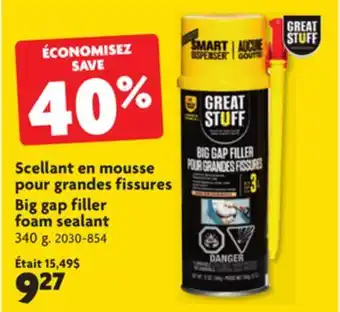 Home Hardware Big gap filler foam sealant offer
