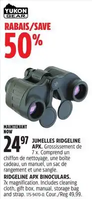 Canadian Tire Yukon gear ridgeline apx binoculars offer