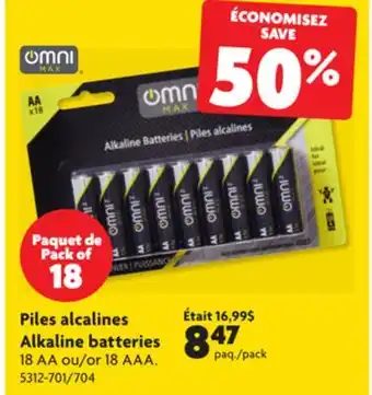Home Hardware Piles alcalines alkaline batteries offer