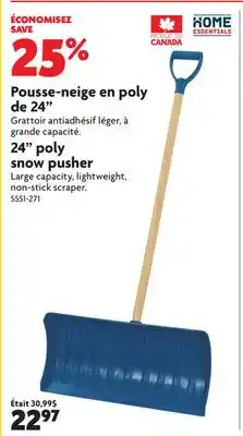 Home Hardware 24 poly snow pusher offer