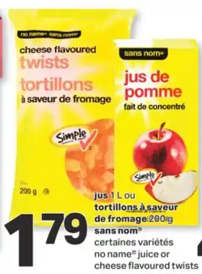 L'Intermarché Jus 1 l ou tortillons à saveur de fromage 200 g offer