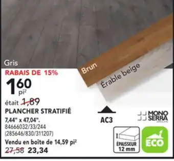 RONA Mono serra laminate flooring 7.44 x 47.04 offer