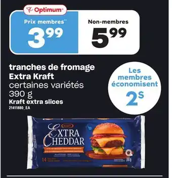 Provigo Tranches de fromage extra kraft, 390 g offer