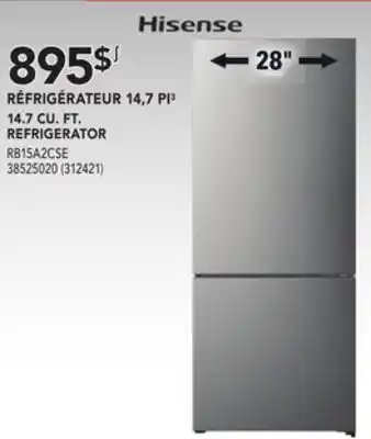 RONA Hisense 14.7 cu. ft. refrigerator offer