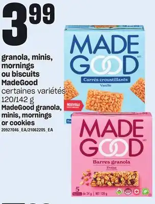 Provigo Granola, minis, mornings ou biscuits madegood, 120/142 g offer
