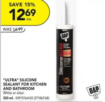 RONA Dap ultra silicone sealant for kitchen and bathroom offer
