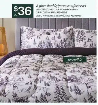 Giant Tiger 3 piece double/queen comforter set offer