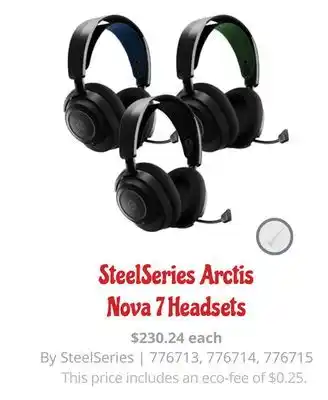 GameStop Steelseries arctis nova 7 headsets offer