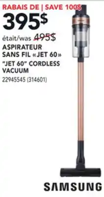 Réno Dépôt Samsung jet 60 cordless vacuum offer