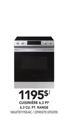 Réno Dépôt Samsung 6.3 cu. ft. range offer