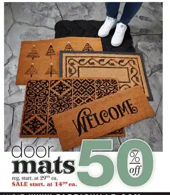 Fabricville Door mats offer