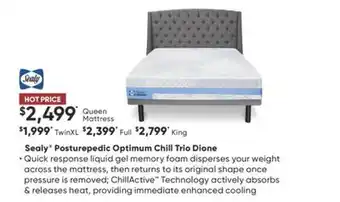Dormez Vous Sealy posturepedic optimum chill trio dione offer