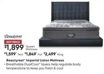 Dormez Vous Beautyrest imperial liston mattress offer