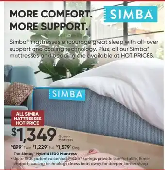 Dormez Vous The simba hybrid 1500 mattress offer