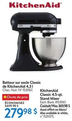 Walmart Kitchenaid classic 4.5-qt. stand mixer offer