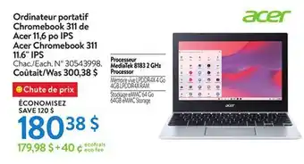 Walmart Acer chromebook 311 11.6 ips offer