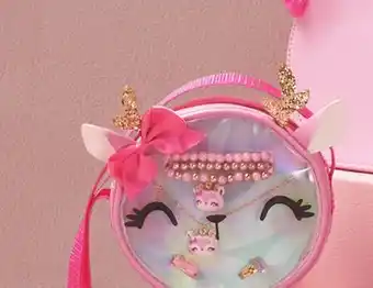 Walmart Claire's pink reindeer jewelry box offer